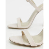 Asos Design- Missguided Barely There Heeled Sandals In Beige
