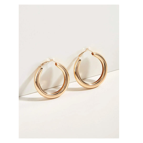 Romwe- Simple Hoop Earrings