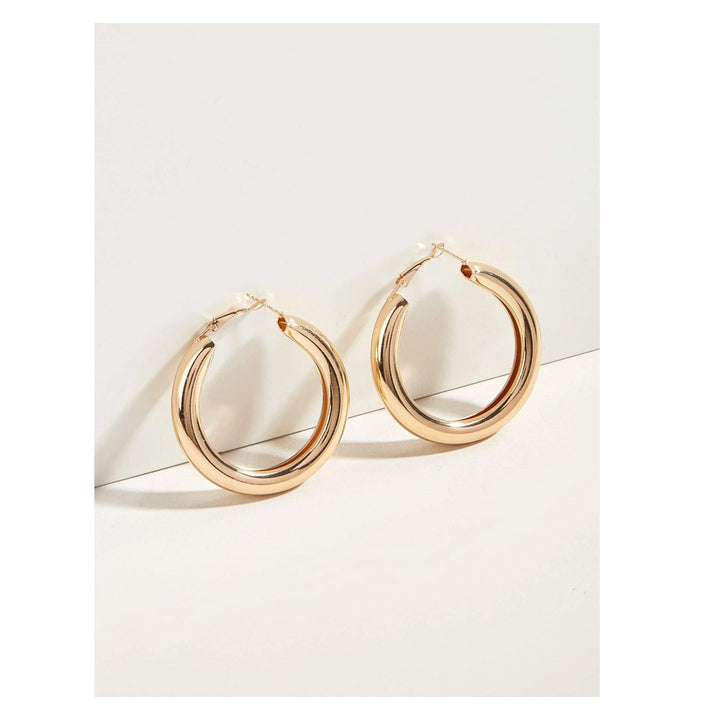 Romwe- Simple Hoop Earrings