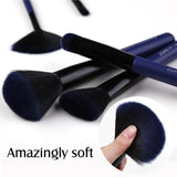 The Original Premium Quality 10 Pcs Make Up Brushes Blue