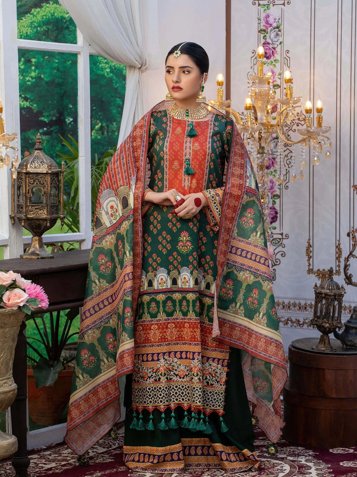 Keshia Jahan Ara – 3 Piece Embroidered Unstitched Luxury Lawn