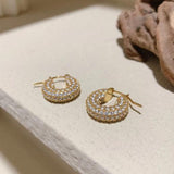 Jewels By Noor- Diamond chunky hoops