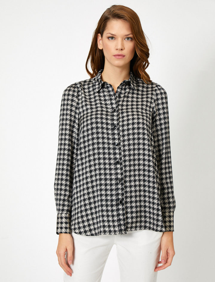 Koton- Patterned Shirt - Black