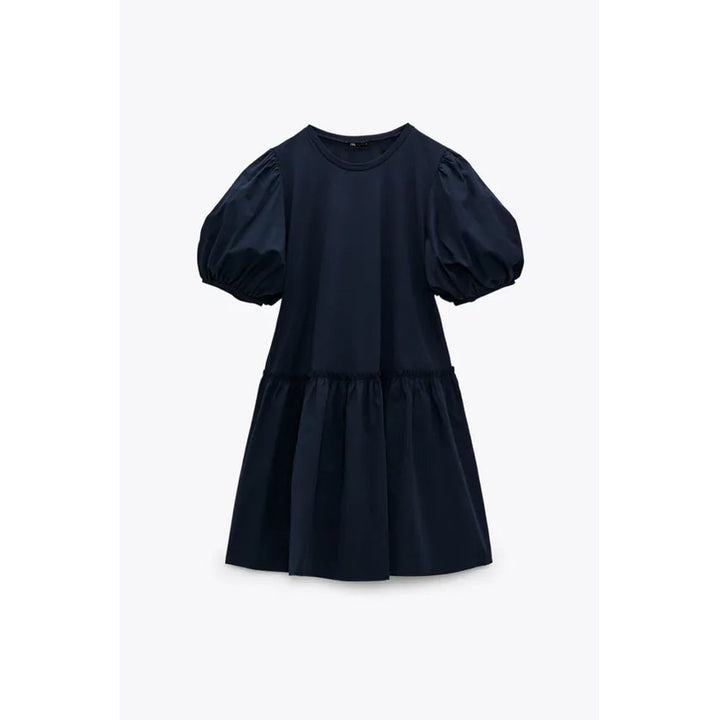 Zara- Short Full Dress- Navy Blue