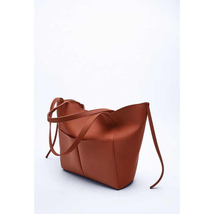 Zara- Soft Tote Bag With Pockets