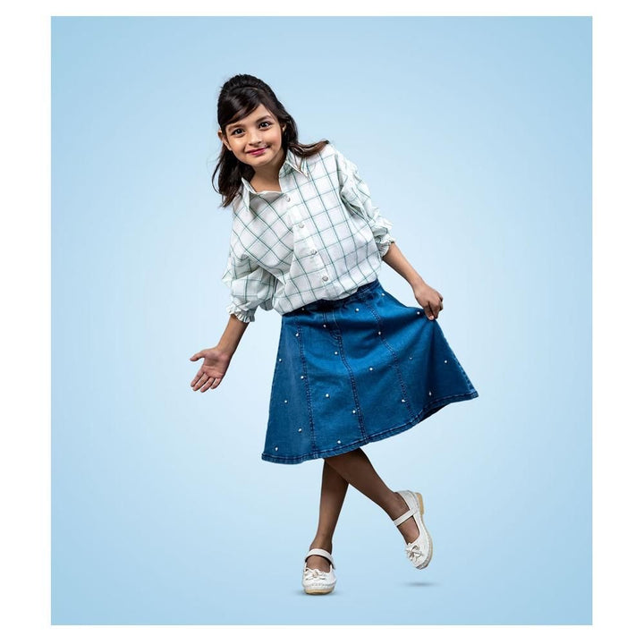 Kids Polo- Skirt Blue