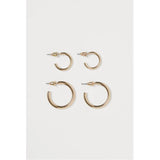 H&M- 2 Pairs Earrings- Gold-coloured