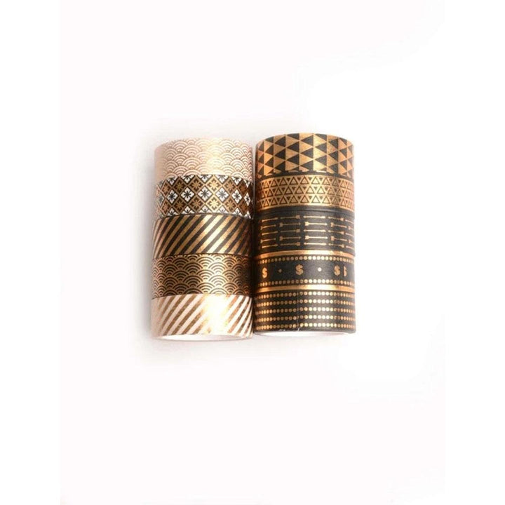 Shein- 5pcs Bronzing Pattern Random Washi Tape