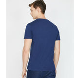 Koton- Letter Printed T-Shirt - Navy - Blue