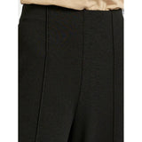 Max Fashion- Black Solid Full Length Mid-Rise Palazzos with Elasticised Waistband