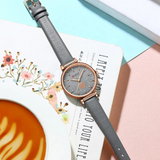 Curren Elegant Grey Dial Gray Strap Watch
