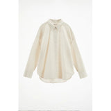 Zara- Striped Cotton Shirt- Ecru