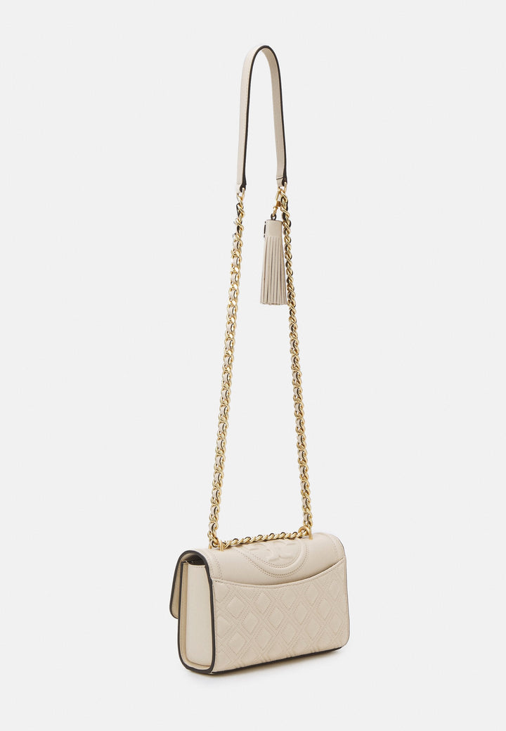 Tory Burch-Fleming Distressed Shoulder convertible bag New Cream