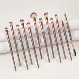 MUICIN - 12 Pieces Complete Vegan Eyebrush Set With Pouch