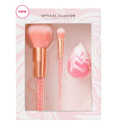 Ulta Beauty- Optical Illusion 3 Piece Brush & Sponge Kit