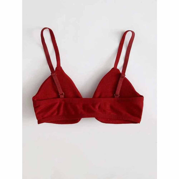 Shein- Ribbed Knot Detail Bra