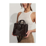 Bagzone- Brown Women Croco Shoulder Bag 10VA2043
