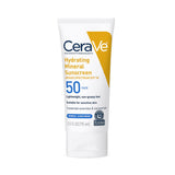 Cerave- Hydrating Mineral Face Sunscreen Lotion SPF 50 with Zinc Oxide, 75ml (2.5fl oz)