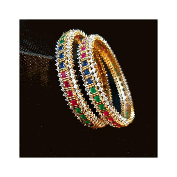 Zardi- Indian Bangles Set – Pack of 2 – Multi, 62mm