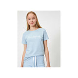 Koton- Short Sleeve Letter printed T Shirt- Blue