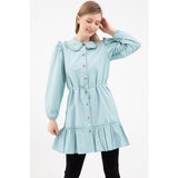 Montivo Mint Baby Collar Buttoned Tunic