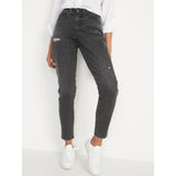 Montivo- ON Curvy High Rise Straight Ripped Jeans
