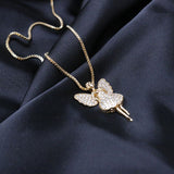 Mumuso- Angle Doll Diamond Nacklace- Gold