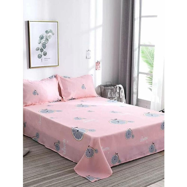 Shein- Lemon Print Bedding Set Without Filling