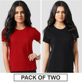 Wf Store- Pack of 2 for Her Tees Black+Red