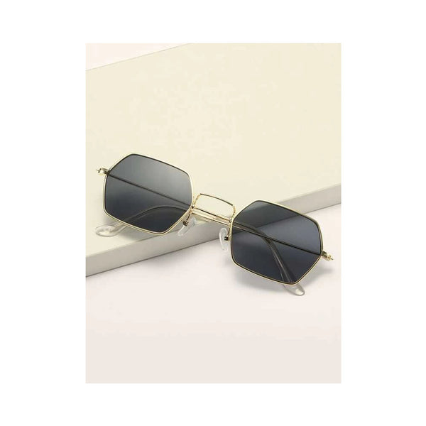 Shein- Metal Hex Sunglasses With Strap