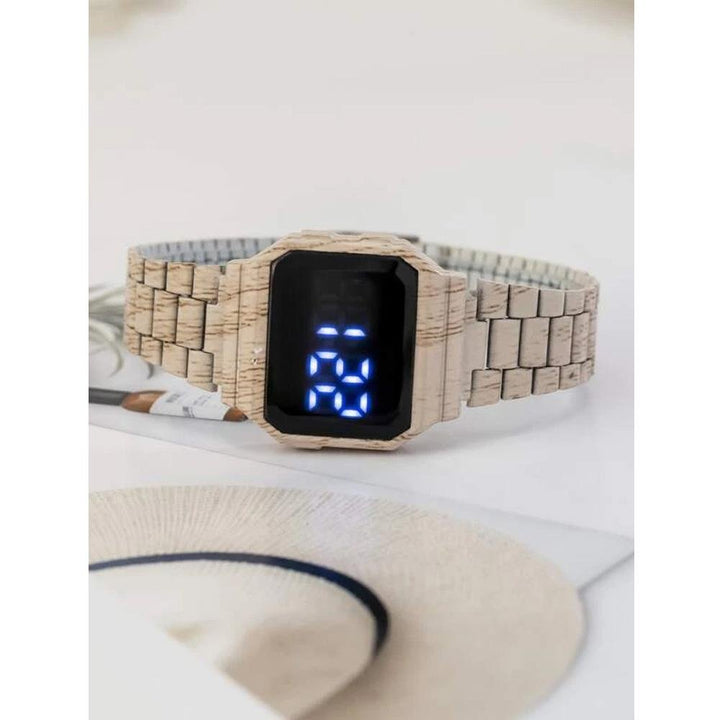 Shein- Alloy Strap Electronic Watch