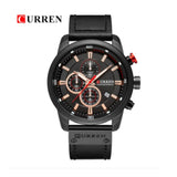 Curren- Quartz Men Watches Date Male Clock Chronograph Sport Wrist Watch- 8291