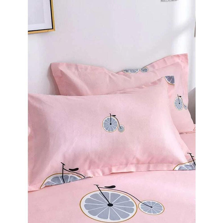 Shein- Lemon Print Bedding Set Without Filling