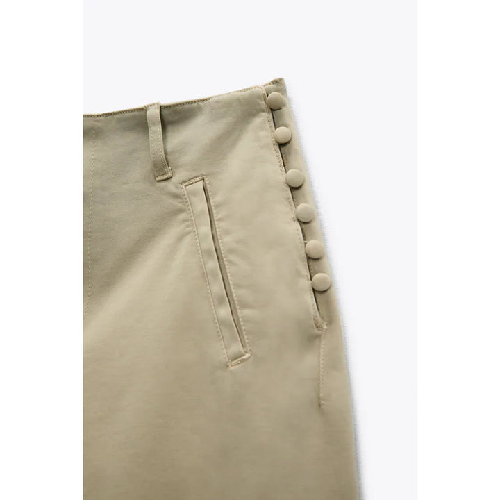 Zara- Wide-Leg Cropped Trousers