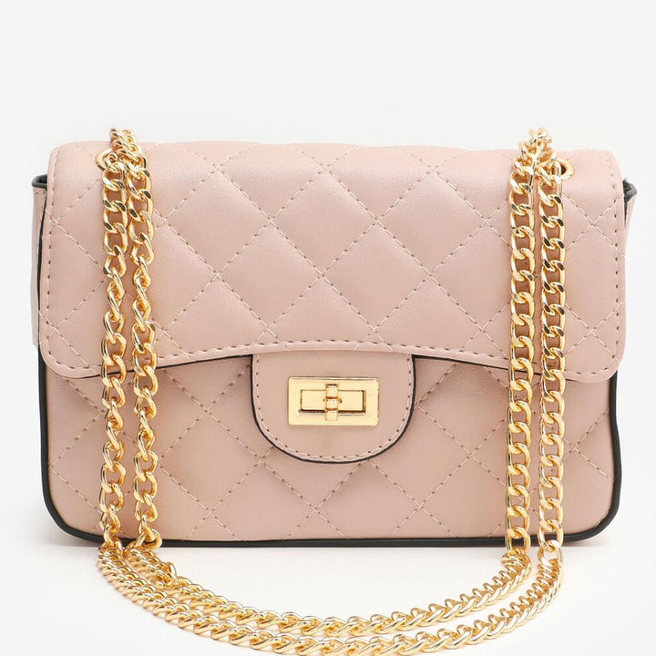 Ardene- Quilted Crossbody Clutch- Pink