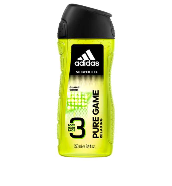 Adidas- Shower Gel Pure Game 3 Body Hair Facial Men, 250ml