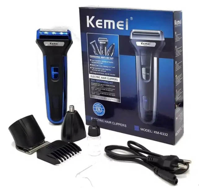 Kemei- KM-6330 Professional Hair Trimmer 3 In 1