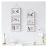 NNShop- 3 Connected Combination Wall Hanging Photo Frame Seamless Nail European Solid Wooden