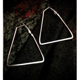 Beri- Silver Triangle Hoops