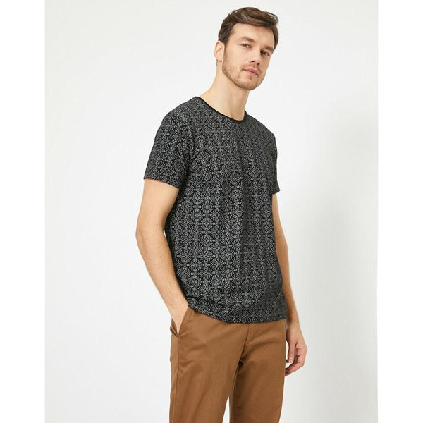 Koton- Patterned T-Shirt - Black