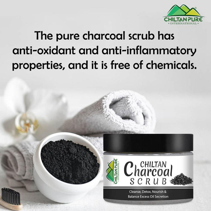 Chiltanpure- Charcoal Face & Body Scrub, 100ml