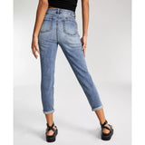 Montivo VS Destructed Cinched Waist Mom Jeans
