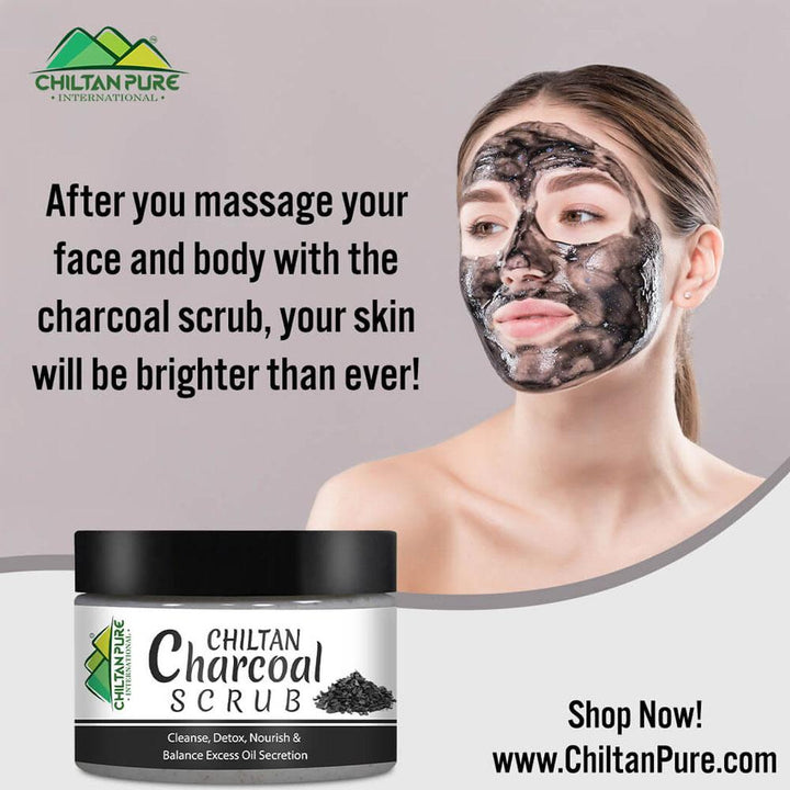 Chiltanpure- Charcoal Face & Body Scrub, 100ml