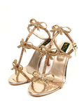 Tauheed Ansari Golden Fancy Bridal Wear Heels Sandal For Women's.