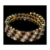 Dama Rusa- Crystal Multicolor Rhinestone Three-Row Bracelet For Women- TM-BT-21