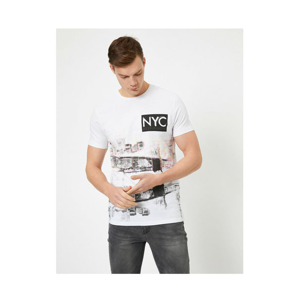 KOTON- Letter Printed T-Shirt - White