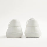 Zara- White Monochrome Sneakers With Side Stripe Detail