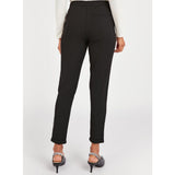 Max Fashion- Black Solid Regular Fit Crepe Trousers with Buttons