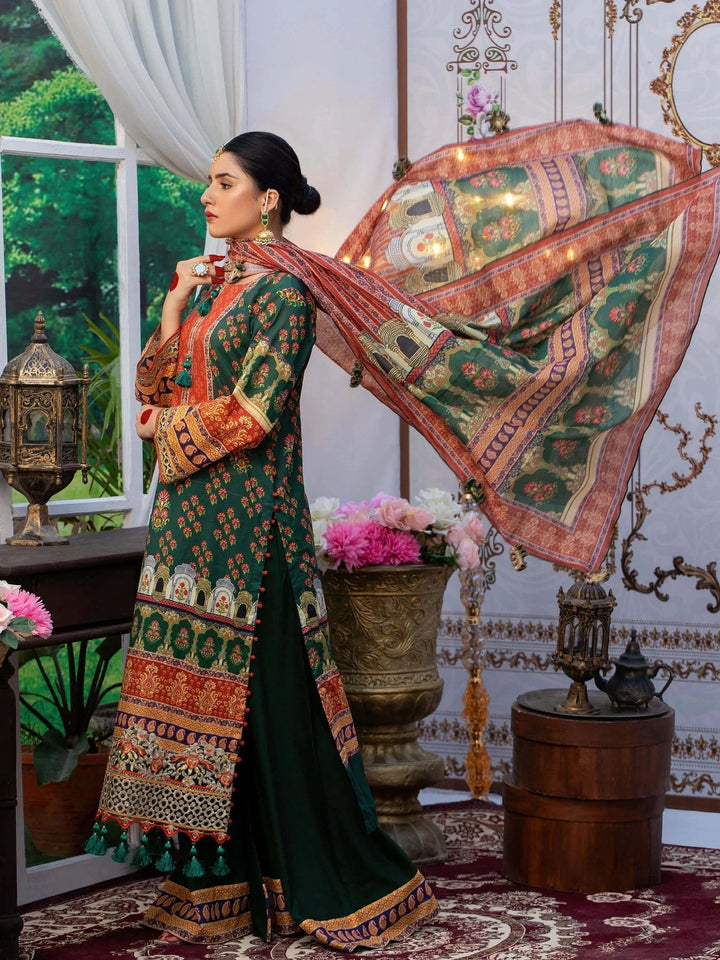 Keshia Jahan Ara – 3 Piece Embroidered Unstitched Luxury Lawn