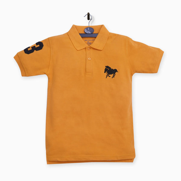 Kids Polo Association- Mustard Polo Shirt